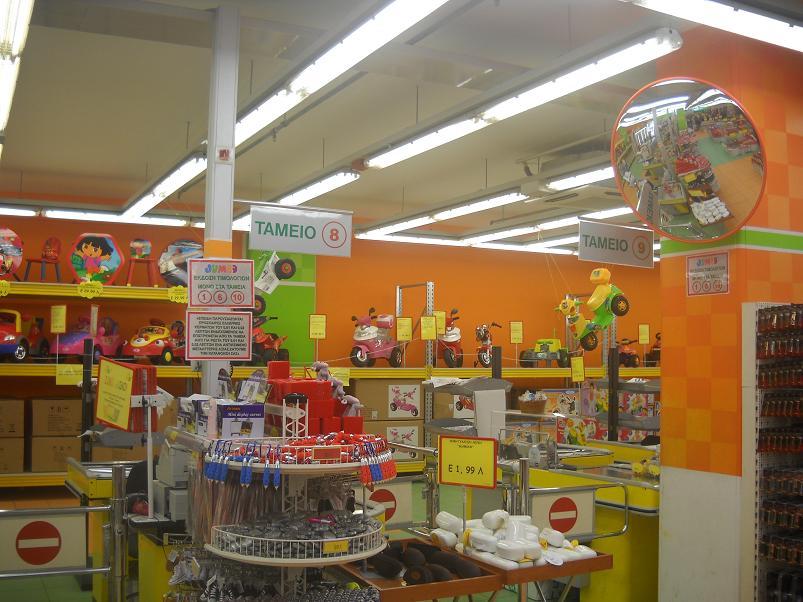 Mirrors in store to prevent theft